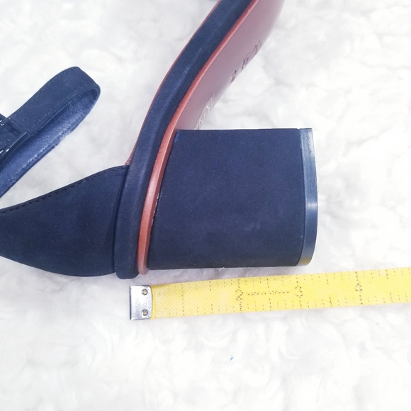 Tory Burch suede Blue Chunky Heels Shoes. Size 8.5 NWOT!!! - Picture 9 of 13